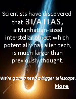 Scientists have discovered that the 3I/ATLAS - a Manhattan-sized interstellar object that potentially has alien tech - is much larger than previously thought. First discovered by NASA on July 1, 2025 the cosmic anomaly has been watched as it shoots across the solar system. Believed to be a comet, it reportedly has interstellar origins, making it the third ever object from beyond the solar system ever detected after 'Oumuamua', which was discovered in 2017, and 2I/Borisov in 2019.